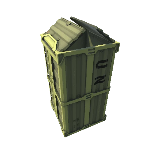 Shipping Container Military (open)